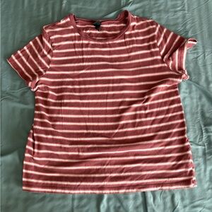 Wild Fable Striped Short Sleeve Top - Red and White